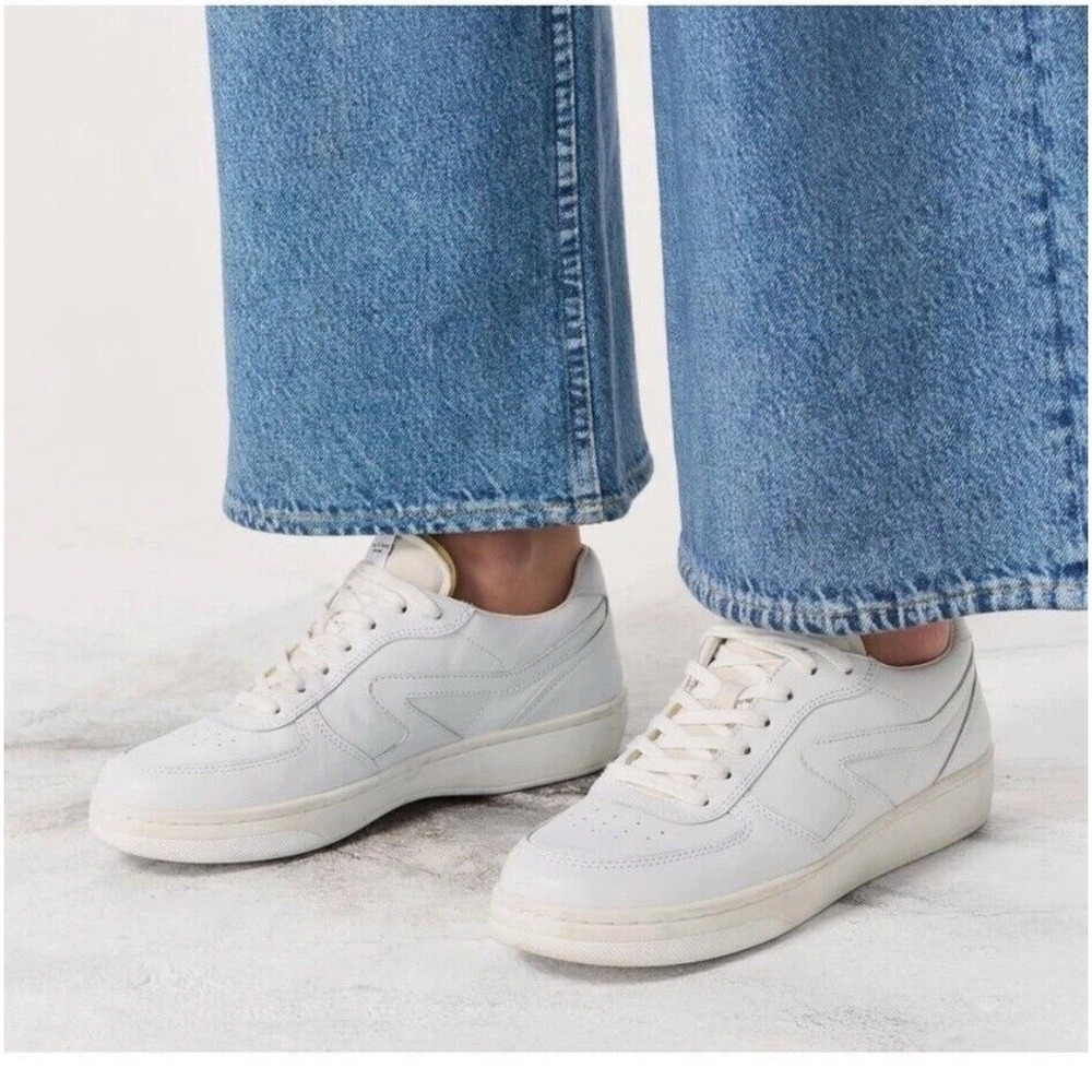 RAG & BONE Retro Court Sneaker White Leather Womens US 6 EU 36